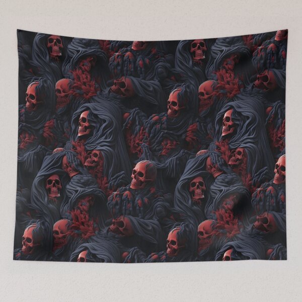 Item preview, Creepy Skull Pattern Red Spooky Skull Pattern Gift designed and sold by Urban  Charms.