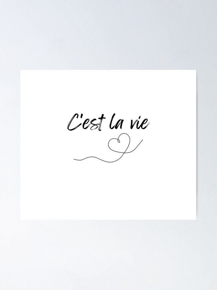 Calligraphy La Vie Est Belle La Vie Est Belle Temporary Tattoo