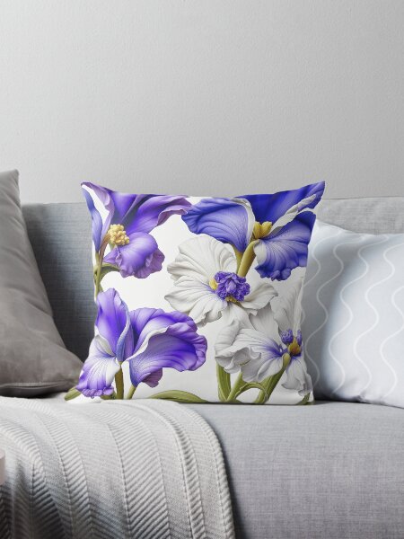 Item preview, Abstract Tropical Iris Flowers Pattern designed and sold by LanaGustavsson.