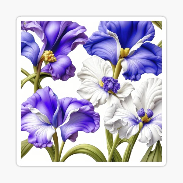 Item preview, Abstract Tropical Iris Flowers Pattern designed and sold by LanaGustavsson.