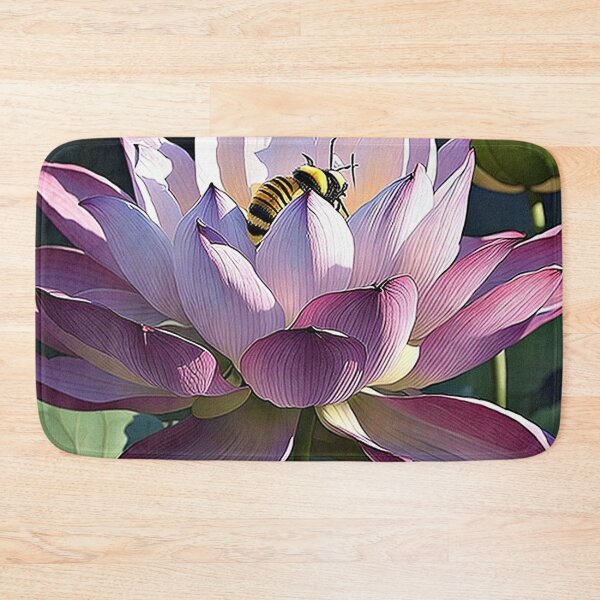 Item preview, Bumble Bee on Lotus bloom designed and sold by George Hutton Hunter.