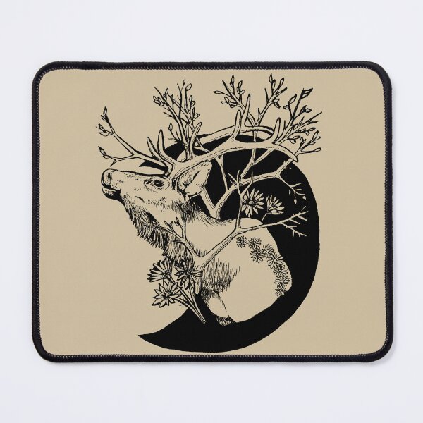 Item preview, Elk in the Flowers designed and sold by Crotalus Creatures.