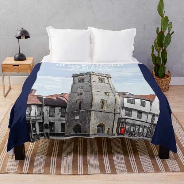 Item preview, St Albans Clock Tower Hertfordshire. Travel location poster designed and sold by BarbaraGlebska.