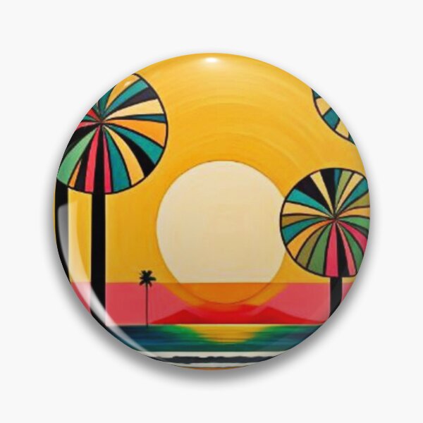 Item preview, Palms on beach at sunset designed and sold by George Hutton Hunter.