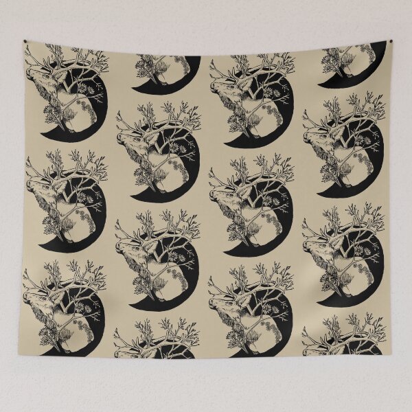Item preview, Elk in the Flowers designed and sold by Crotalus Creatures.