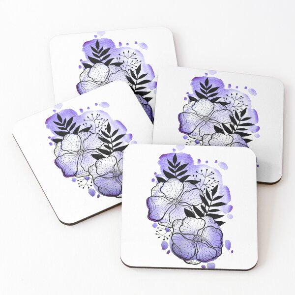 Item preview, Violet Watercolor Flowers Duda designed and sold by BEATRIZKOBORI.