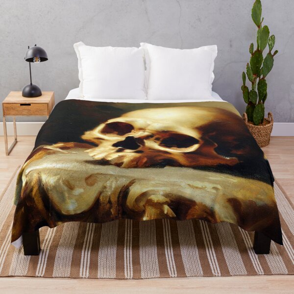 Item preview, Skull on table designed and sold by Donkey's Salad.