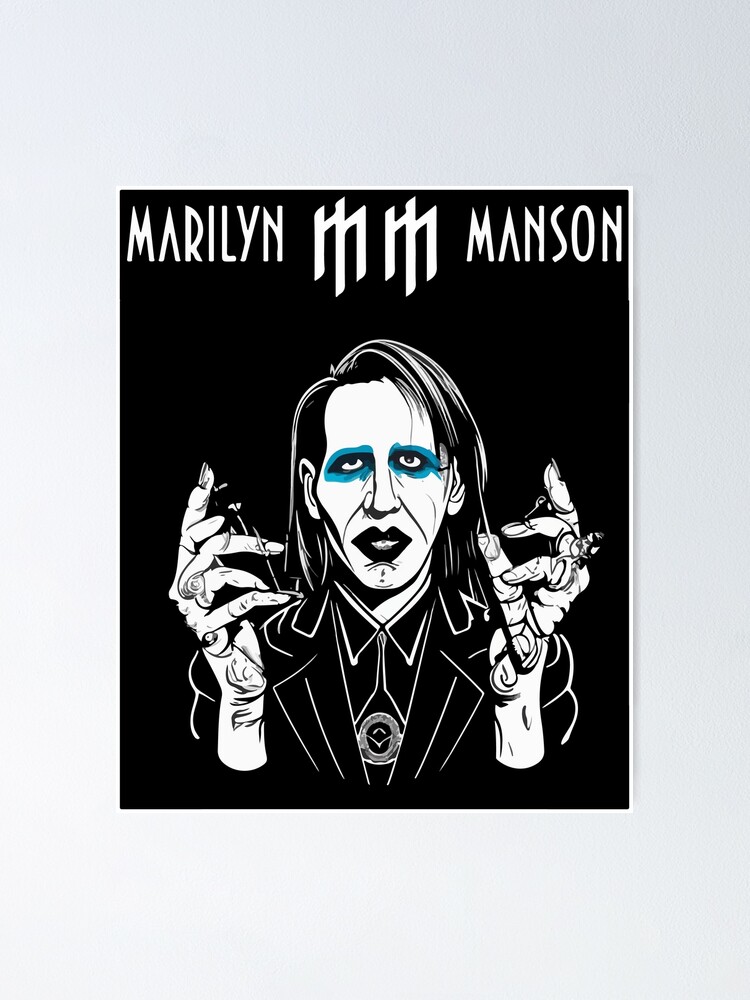 Marilyn Manson Canvas Poster Wall Print Semi Gloss 24x36 New Various sale Sizes