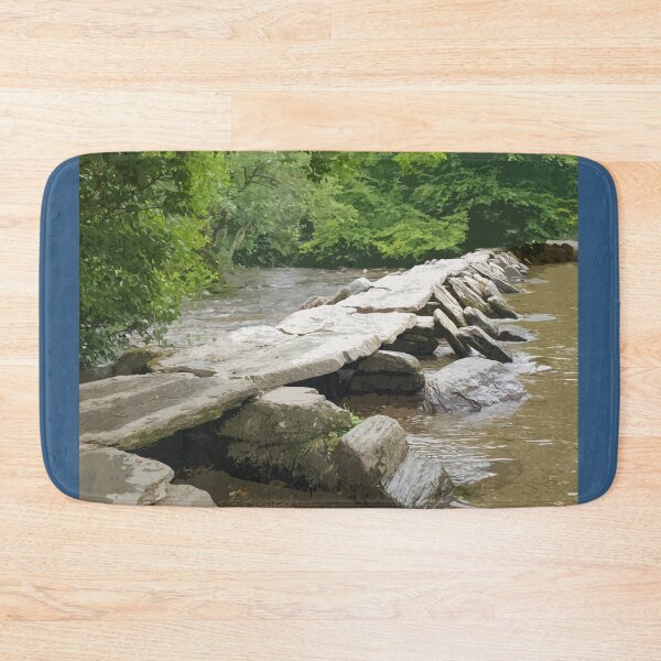 Item preview, Exmoor Tarr Steps Somerset Travel location poster designed and sold by BarbaraGlebska.