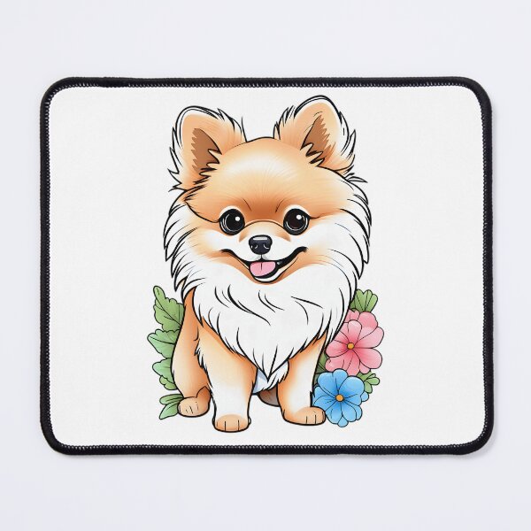 Item preview, Pomeranian with Flowers designed and sold by NaaEfdPublisher.