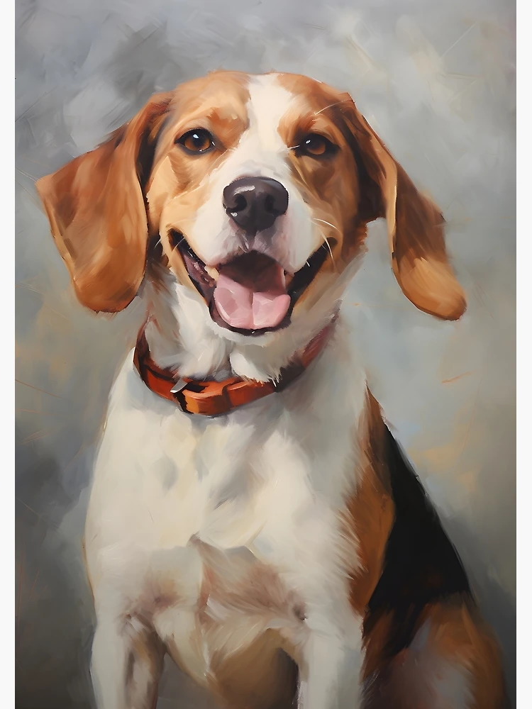 16x20 Beagle Detective Funny Dog Portrait Watercolor Oil Painting Wall Art on sale Print