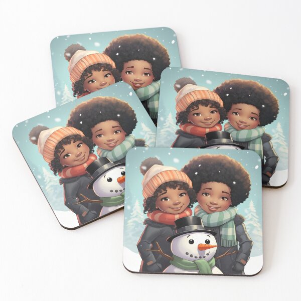Item preview, Black Children With Snowman designed and sold by RTFaulkner.