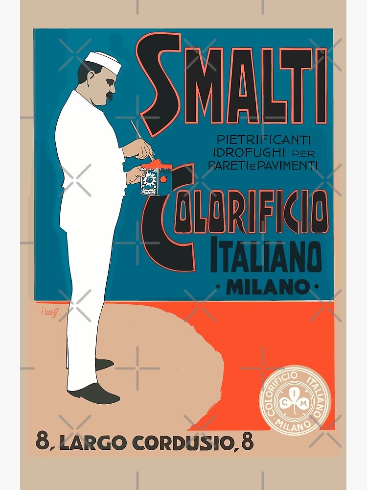 Thumbnail 7 of 7, Framed Art Print, Colorificio Italiano Vintage Advertising designed and sold by blackink-design.