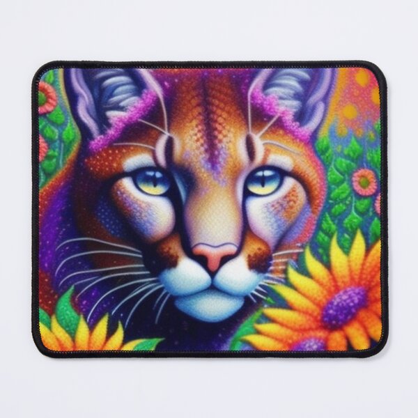 Item preview, Cougar and sunflowers designed and sold by Roxburylane.