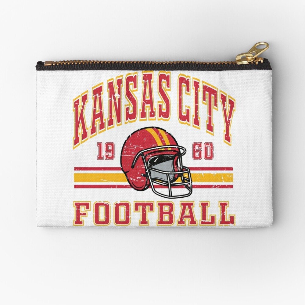 Kansas City Kc Chiefs Usa Flag Art Zip Pouch