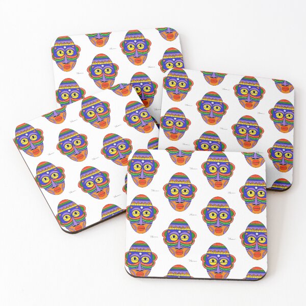 Item preview, African art - Colorful Tribal Mask  designed and sold by Dorothea Neumann.