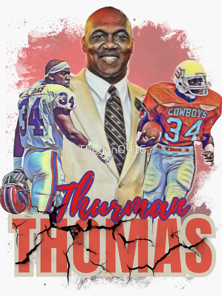 Thurman Thomas Buffalo 3 Square Sticker the Thurmanator 