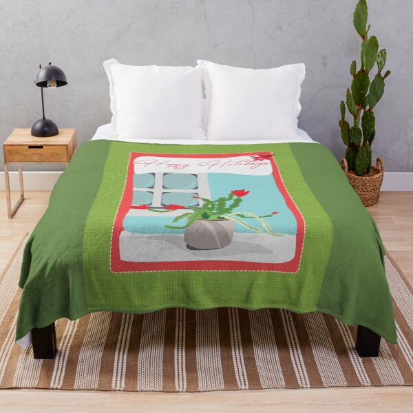 Item preview, Happy Holidays Christmas Cactus- Cards and Gifts designed and sold by Annette Chabidon Studio.