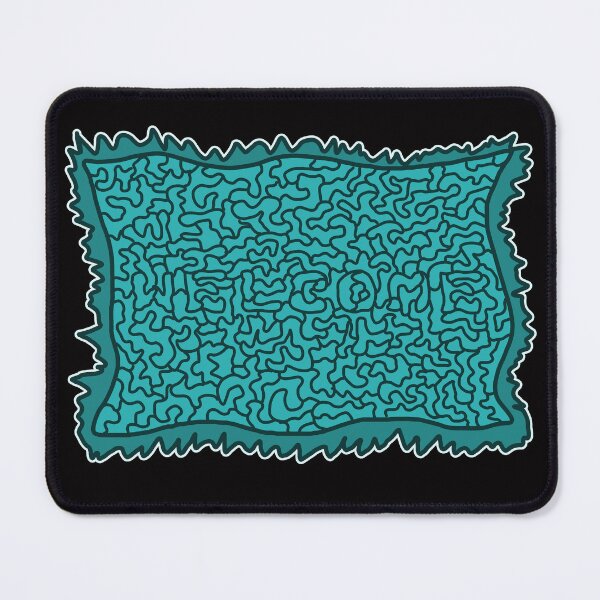 Item preview, Turquoise Welcome Mat, Hidden Word Game designed and sold by notsweettea.
