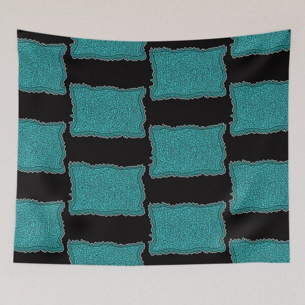 Item preview, Turquoise Welcome Mat, Hidden Word Game  designed and sold by notsweettea.