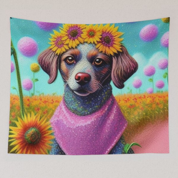 Item preview, Puppy floral  designed and sold by Roxburylane.