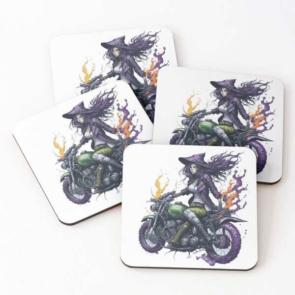 Item preview, Witch riding a motorcycle designed and sold by Kodchaporn-P.