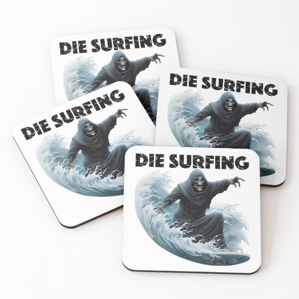 Item preview, Grim Reaper Surfing - Die Surfing (Black Lettering) designed and sold by VelvetRoom.