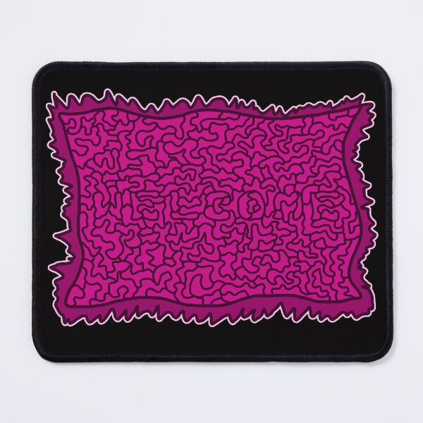 Item preview, Welcome Mat 80s Neon Pink designed and sold by notsweettea.