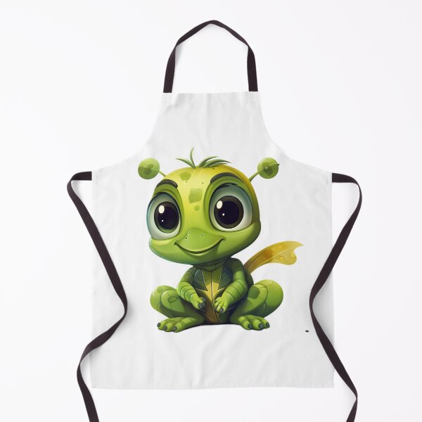 Item preview, Cartoon of very cute green baby grasshopper designed and sold by AI-Only Creations.