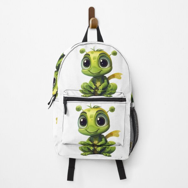 Item preview, Cartoon of very cute green baby grasshopper designed and sold by AI-Only Creations.