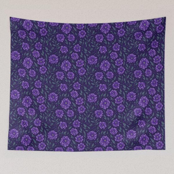 Item preview, Purple flowers pattern designed and sold by LuvleighArt.