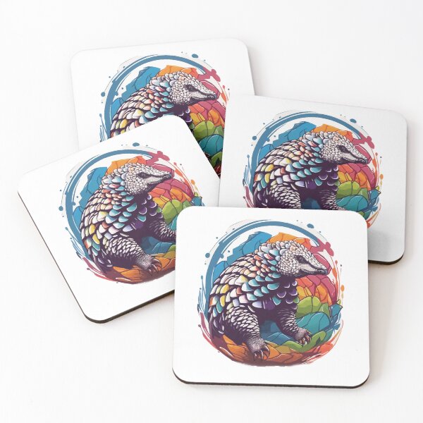 Item preview, Colorful Pangolin Watercolor designed and sold by clothesy7.