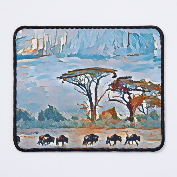 Item preview, Wildebeest in The Shadow Of Mount Kilimanjaro designed and sold by Sizani.