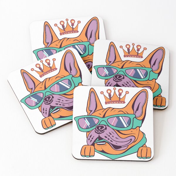 Item preview, A Canine Monarch: Crowned and Spectacled designed and sold by ArtQueen777.