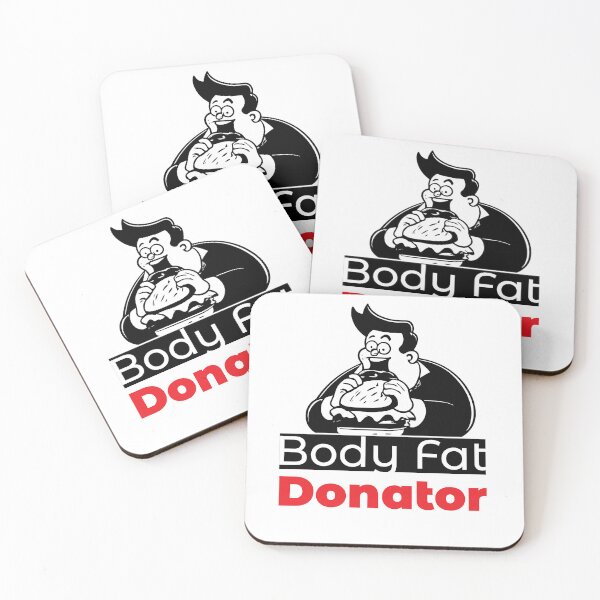 Item preview, Funny sarcastic illustration with text "Body fat donator" design designed and sold by jfcreations.