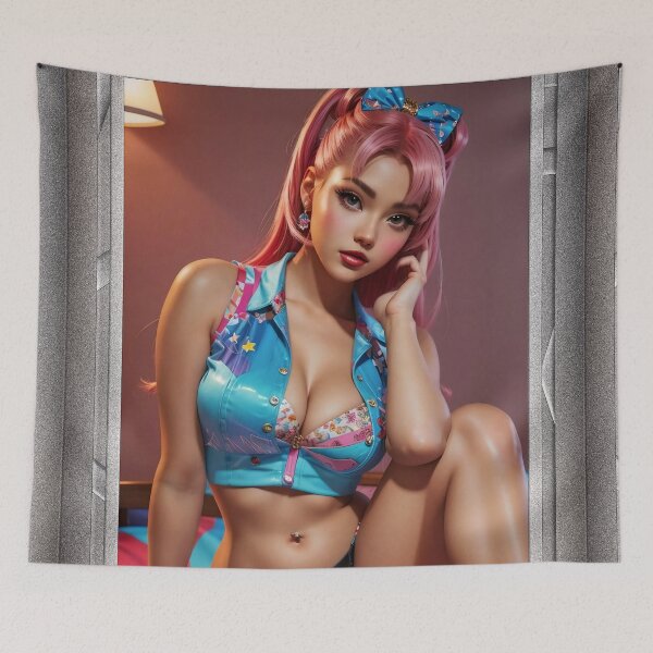 Item preview, Nancy Wants To Go Out And Have Fun Alluring AI Concept Art Portrait by Xzendor7 designed and sold by Xzendor7 Digital Art Creations.