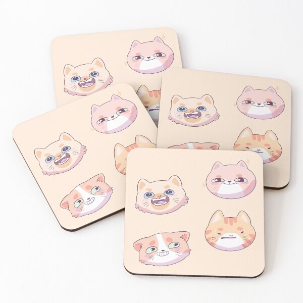 Item preview, Kawaii funny pastel cats face pack designed and sold by Yaragold.