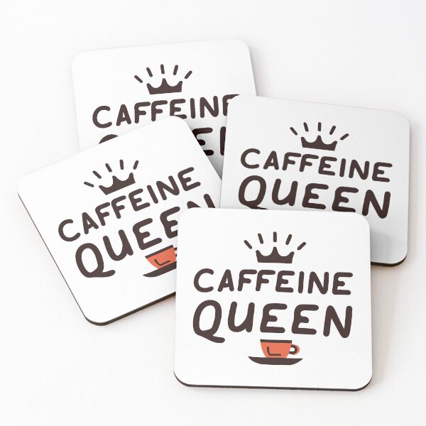 Item preview, Caffeine queen, crown and coffee glass designed and sold by ARVM.