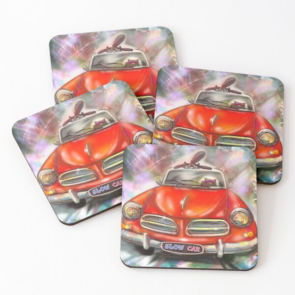 Item preview, A red car driven by a cat designed and sold by Chattakan.