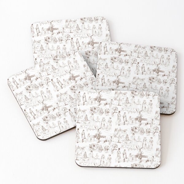 Item preview, A visit to Pemberly Toile // Burnt Umber designed and sold by The Artwerks.