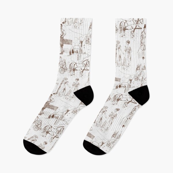 Item preview, A visit to Pemberly Toile // Burnt Umber designed and sold by The Artwerks.