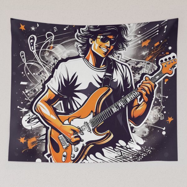 Item preview, A Rockstar with Electric Guitar. designed and sold by deepakrode7.