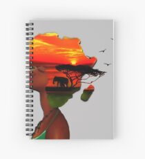 Afrikanischer Sonnenuntergang Spiralblock
