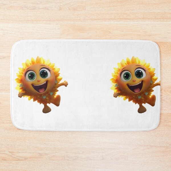 Item preview, Little cartoon sunflower smiling and running designed and sold by AI-Only Creations.