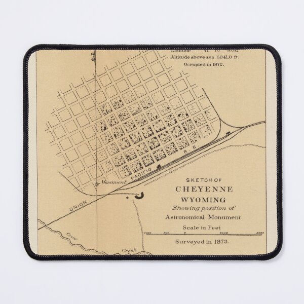 Item preview, Vintage Map of Cheyenne WY (1877) designed and sold by BravuraMedia.