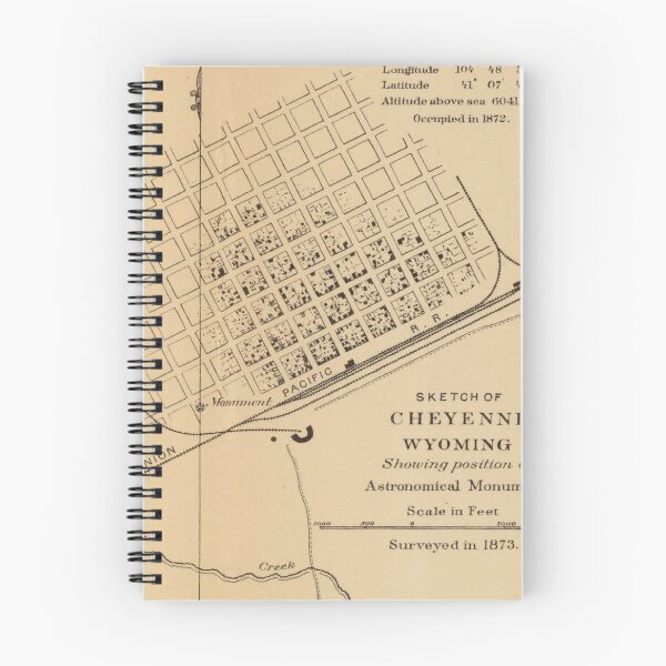 Item preview, Vintage Map of Cheyenne WY (1877) designed and sold by BravuraMedia.