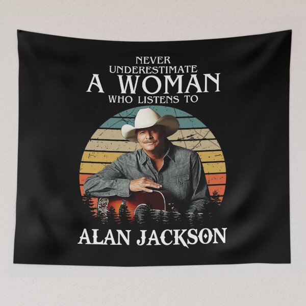 Item preview, Never Underestimate A Woman Who Listens to Alan Jackson designed and sold by CandyAyannaA.