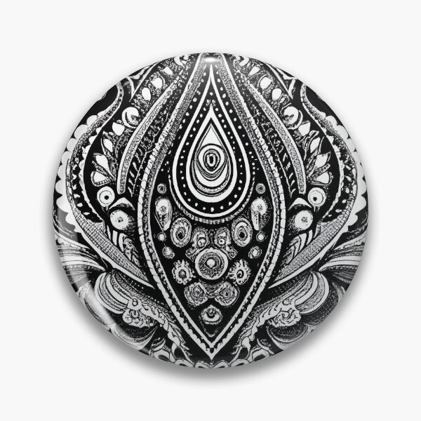 Item preview, Paisley Pattern - Black and White - No. 1 designed and sold by Witty-Whimsy.