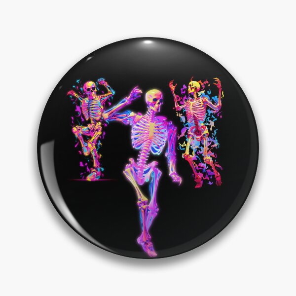 Artikelvorschau, Buntes tanzendes Skelett-Halloween-Design entworfen und verkauft von Paula Helit.