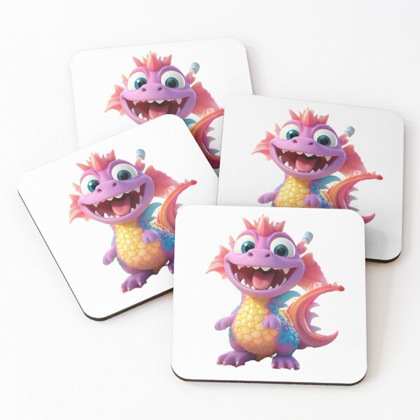 Item preview, Cheerful and happy colorful dragon smiling designed and sold by AI-Only Creations.